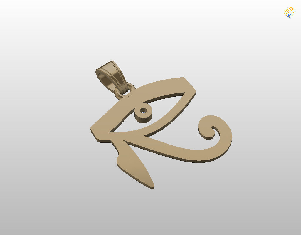 Pedant Eye of Horus 3D print model_24
