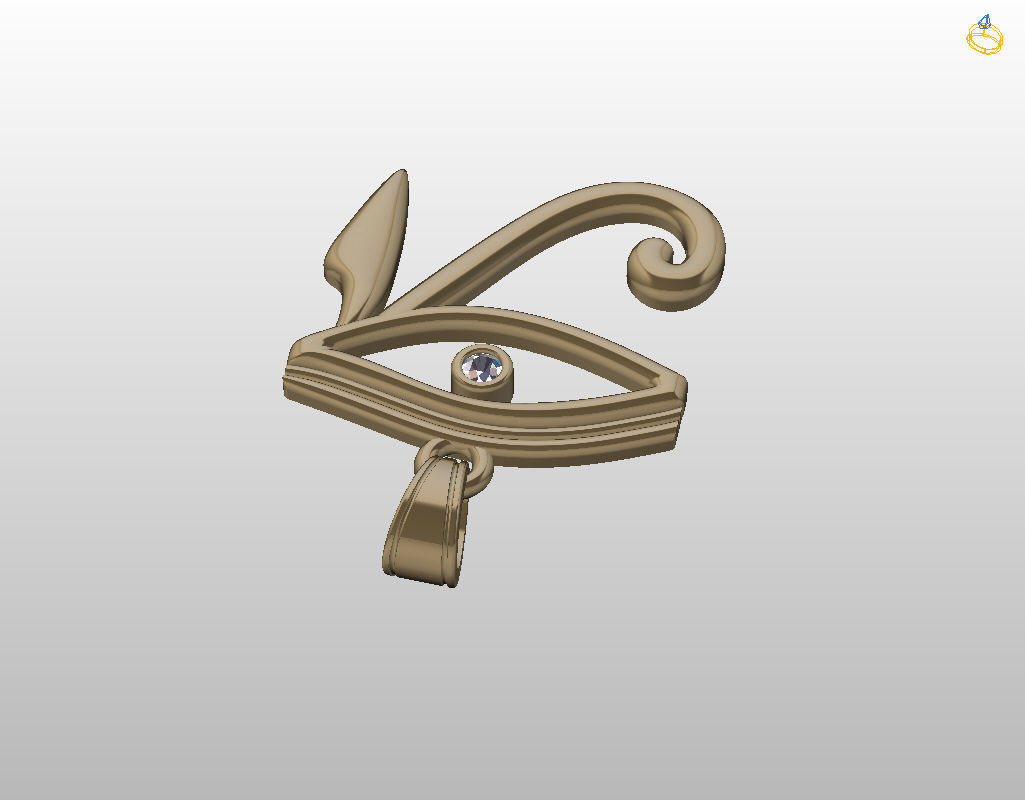 Pedant Eye of Horus 3D print model_16
