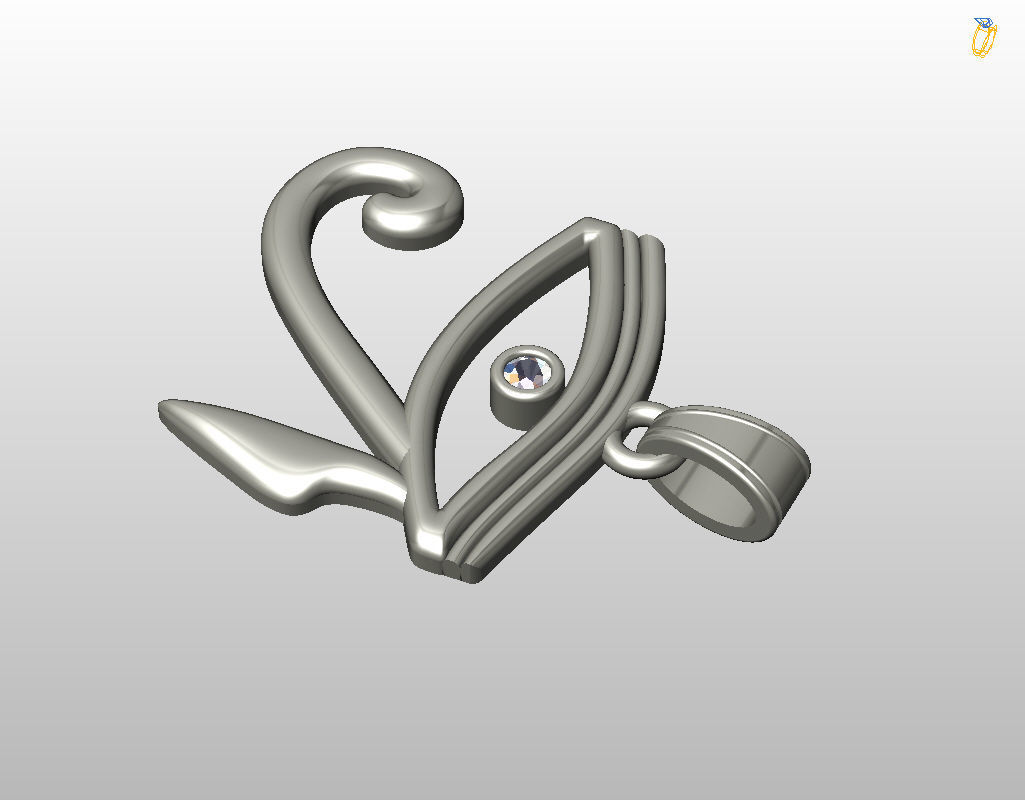 Pedant Eye of Horus 3D print model_35