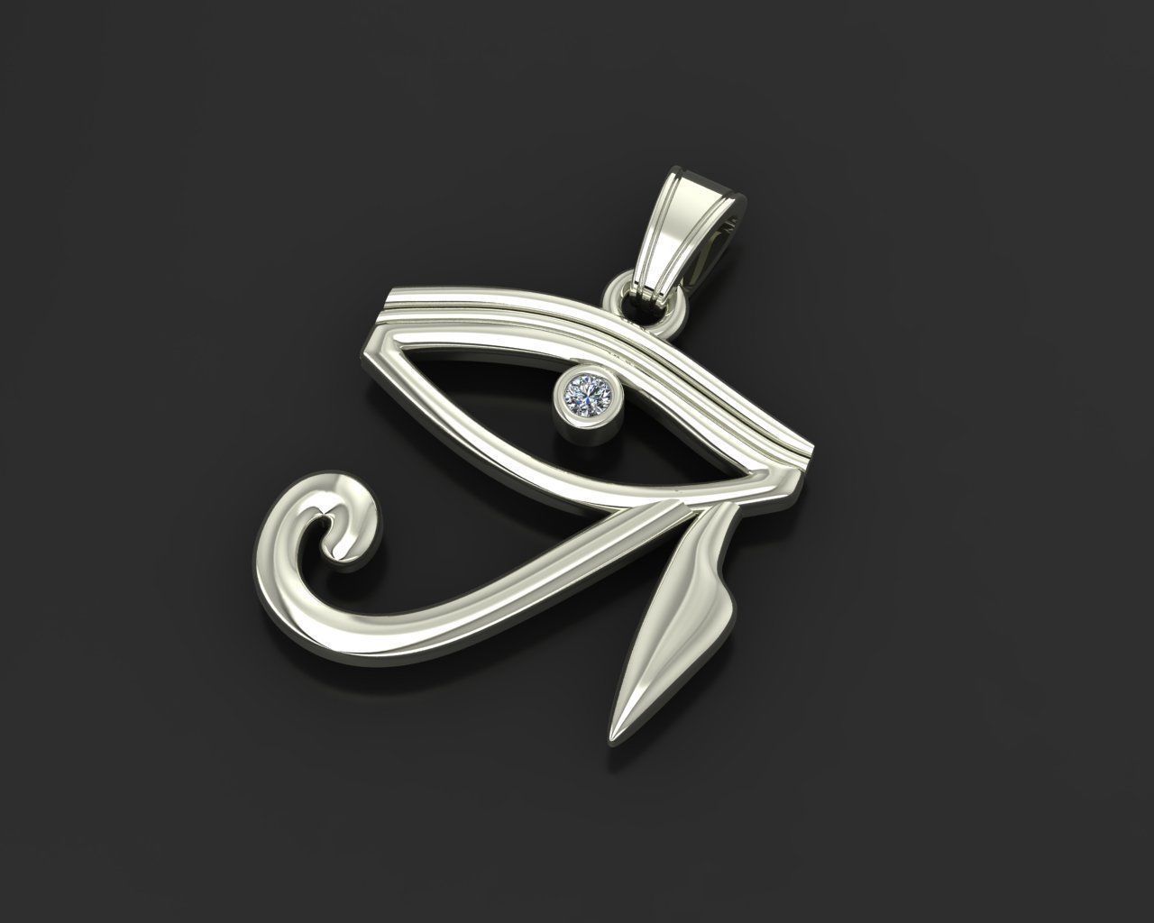 Pedant Eye of Horus 3D print model_1
