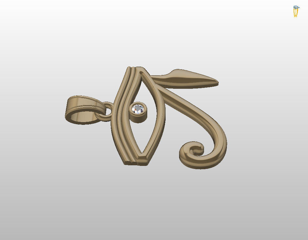 Pedant Eye of Horus 3D print model_19