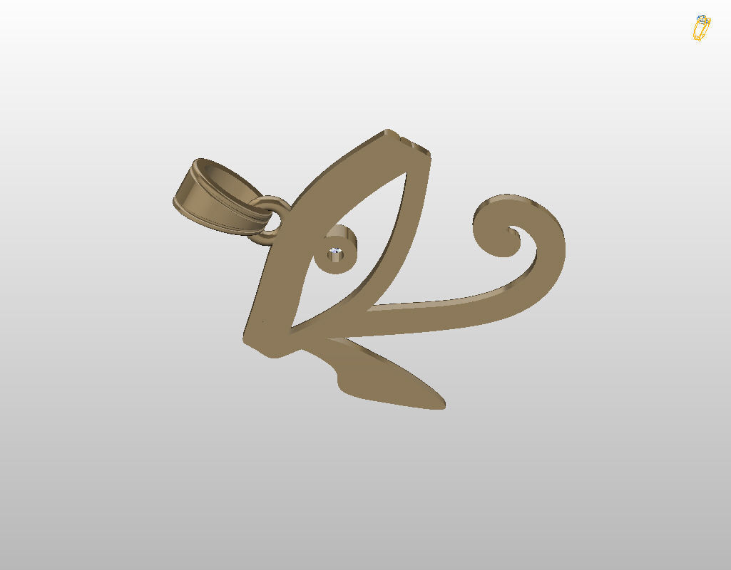 Pedant Eye of Horus 3D print model_23