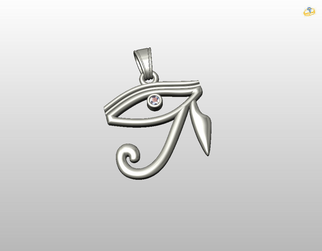 Pedant Eye of Horus 3D print model_29