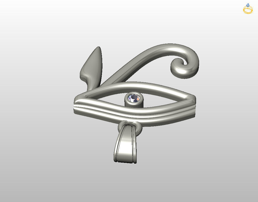 Pedant Eye of Horus 3D print model_33
