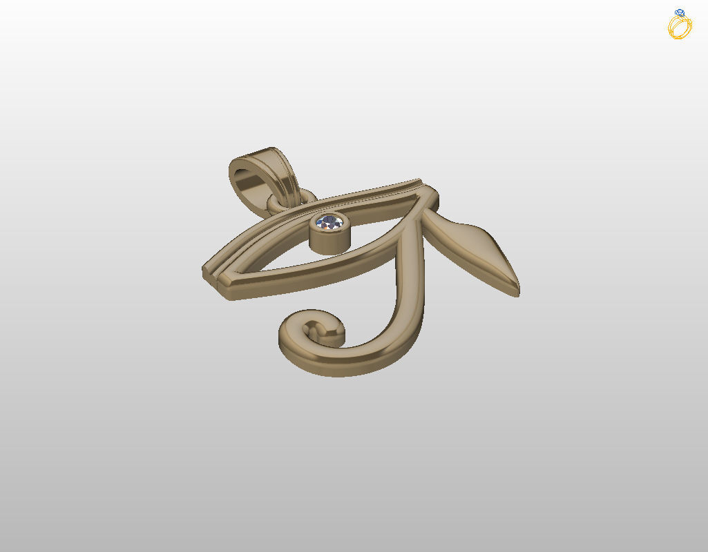 Pedant Eye of Horus 3D print model_22