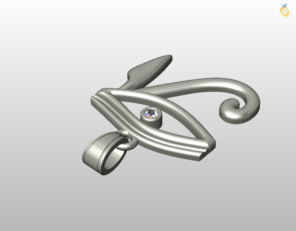 Pedant Eye of Horus 3D print model_32