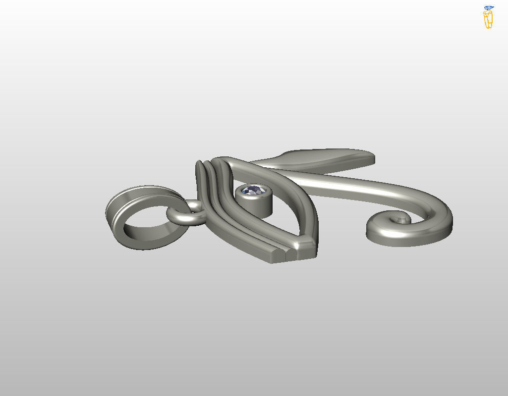 Pedant Eye of Horus 3D print model_31