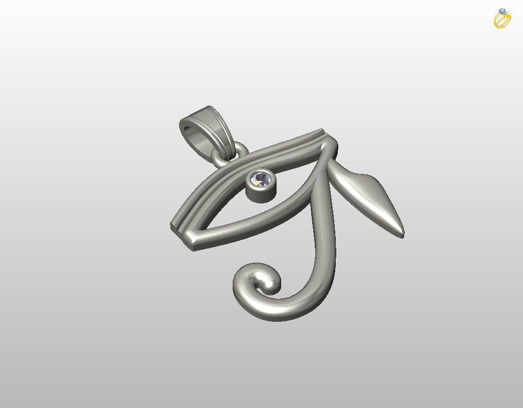 Pedant Eye of Horus 3D print model_40