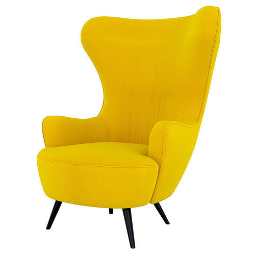 Tom Dixon Wingback 3d model Low-poly 3D model 3