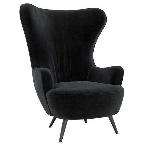 Tom Dixon Wingback 3d model Low-poly 3D model 2