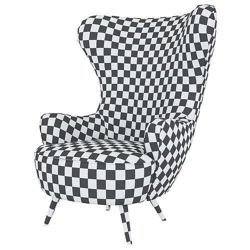 Tom Dixon Wingback 3d model Low-poly 3D model 4