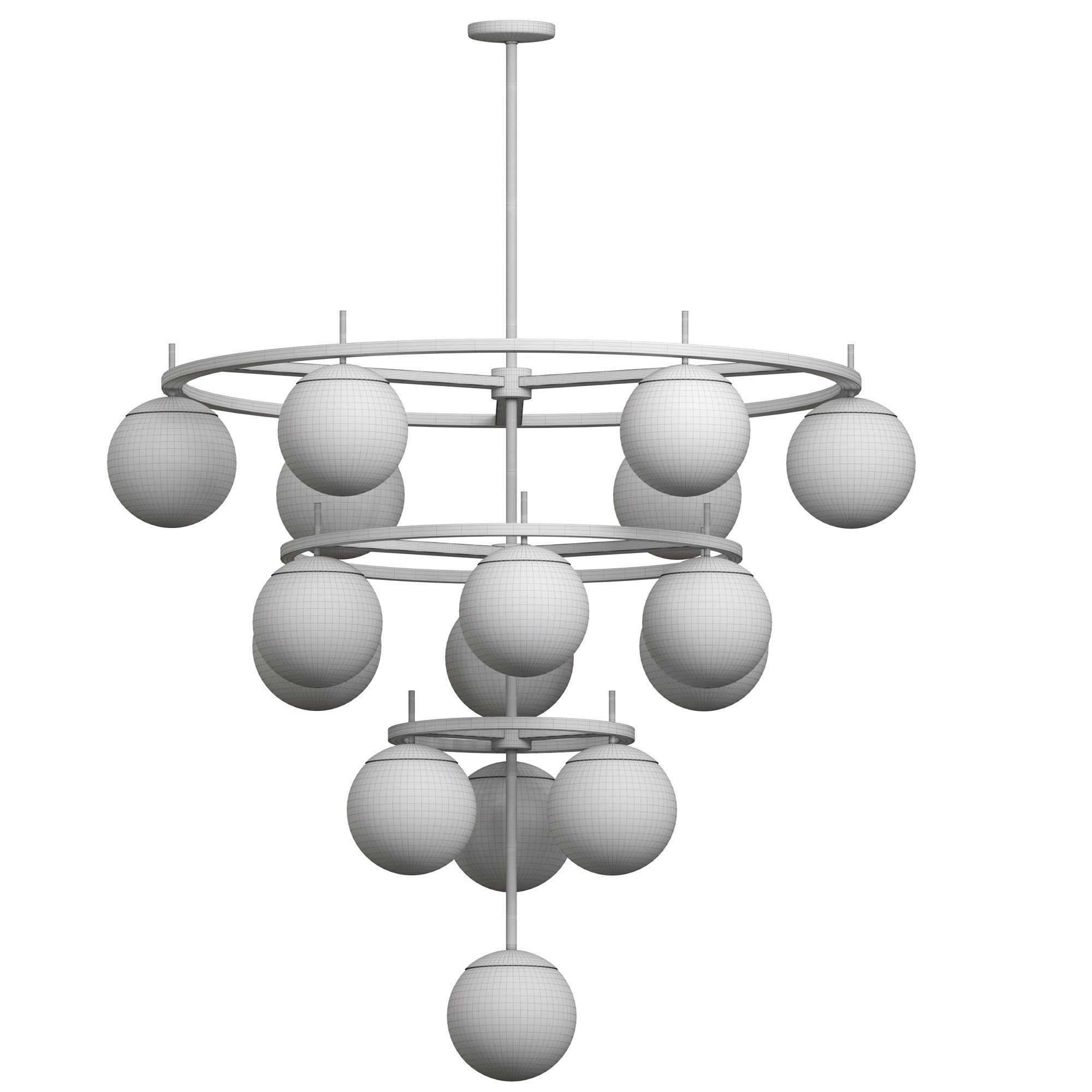 Alluria 4-Tier Chandelier 3D model_2