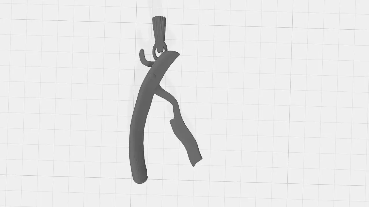 straight razor pendant 3d model 3D print model
