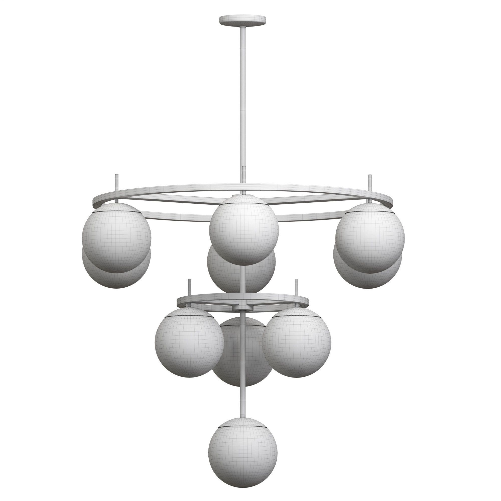 Alluria 3-Tier Chandelier 3D model_2