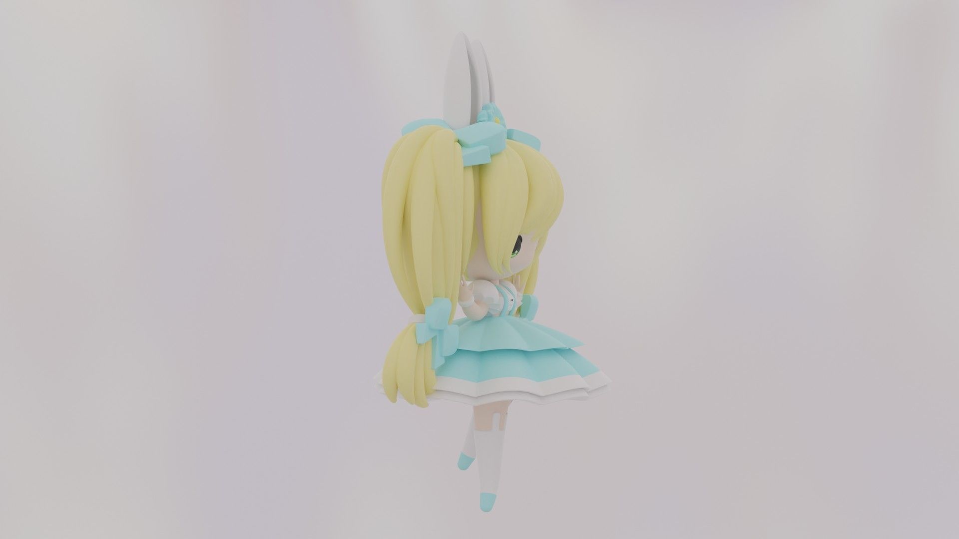 cute anime girl 3D print model_4