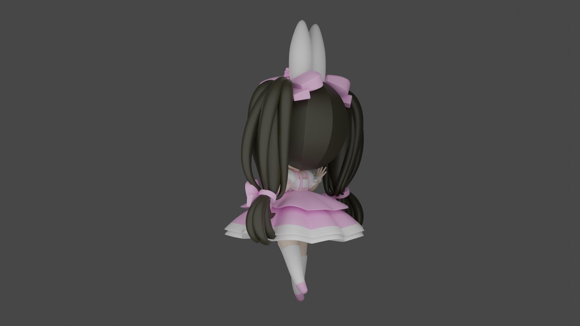 cute anime girl 3D print model_7
