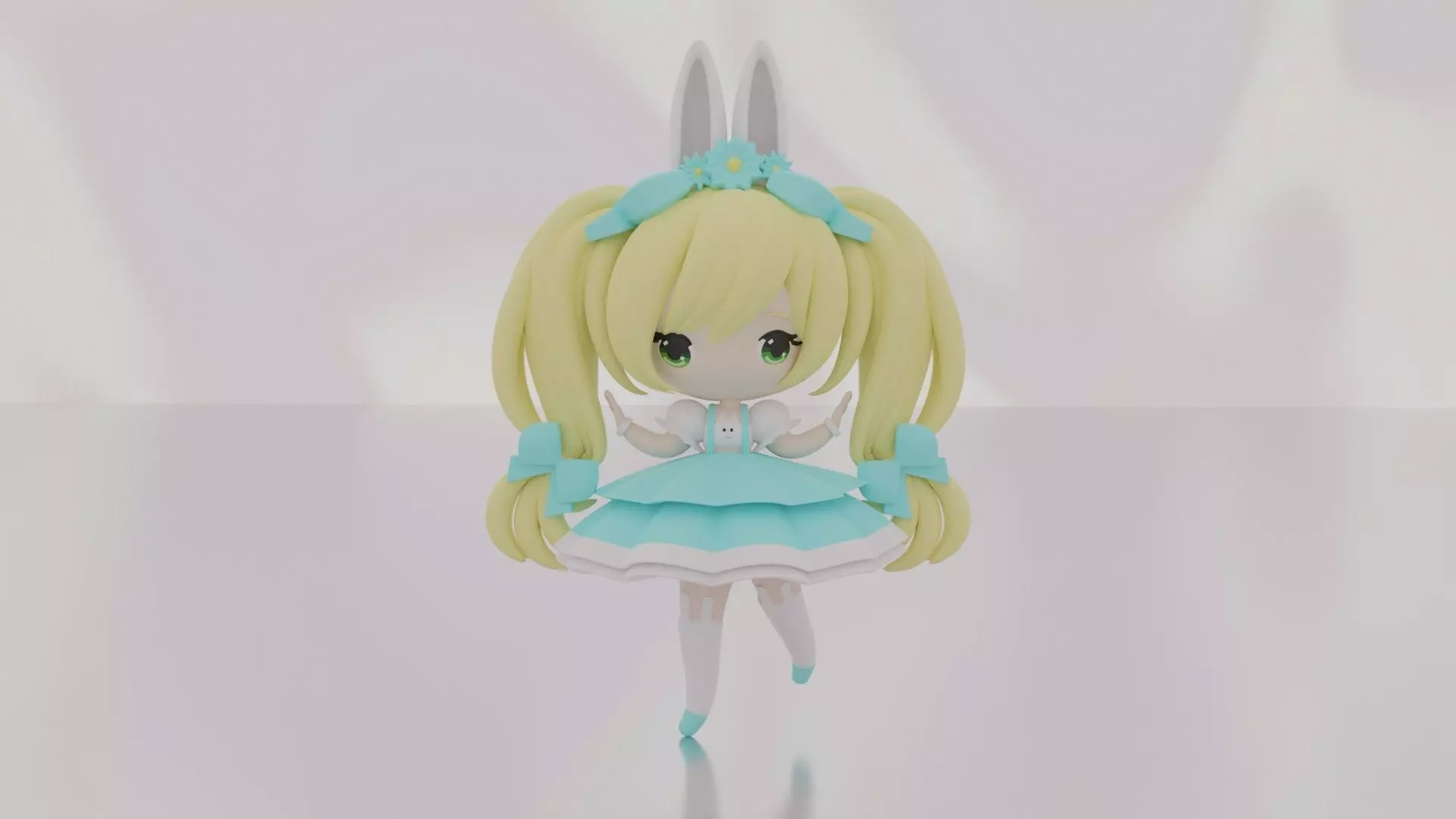 cute anime girl 3D print model_0