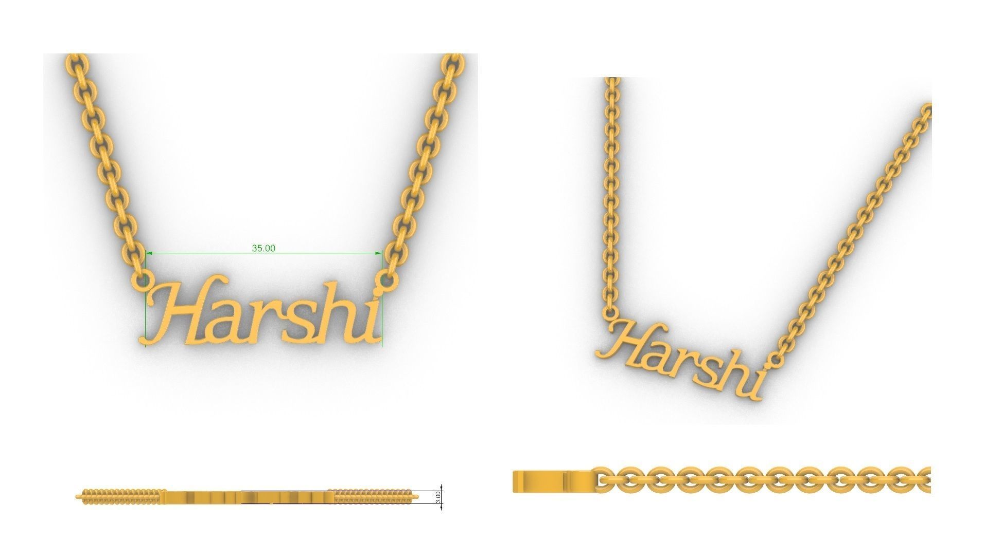 Harshi Pendant 3D print model_5