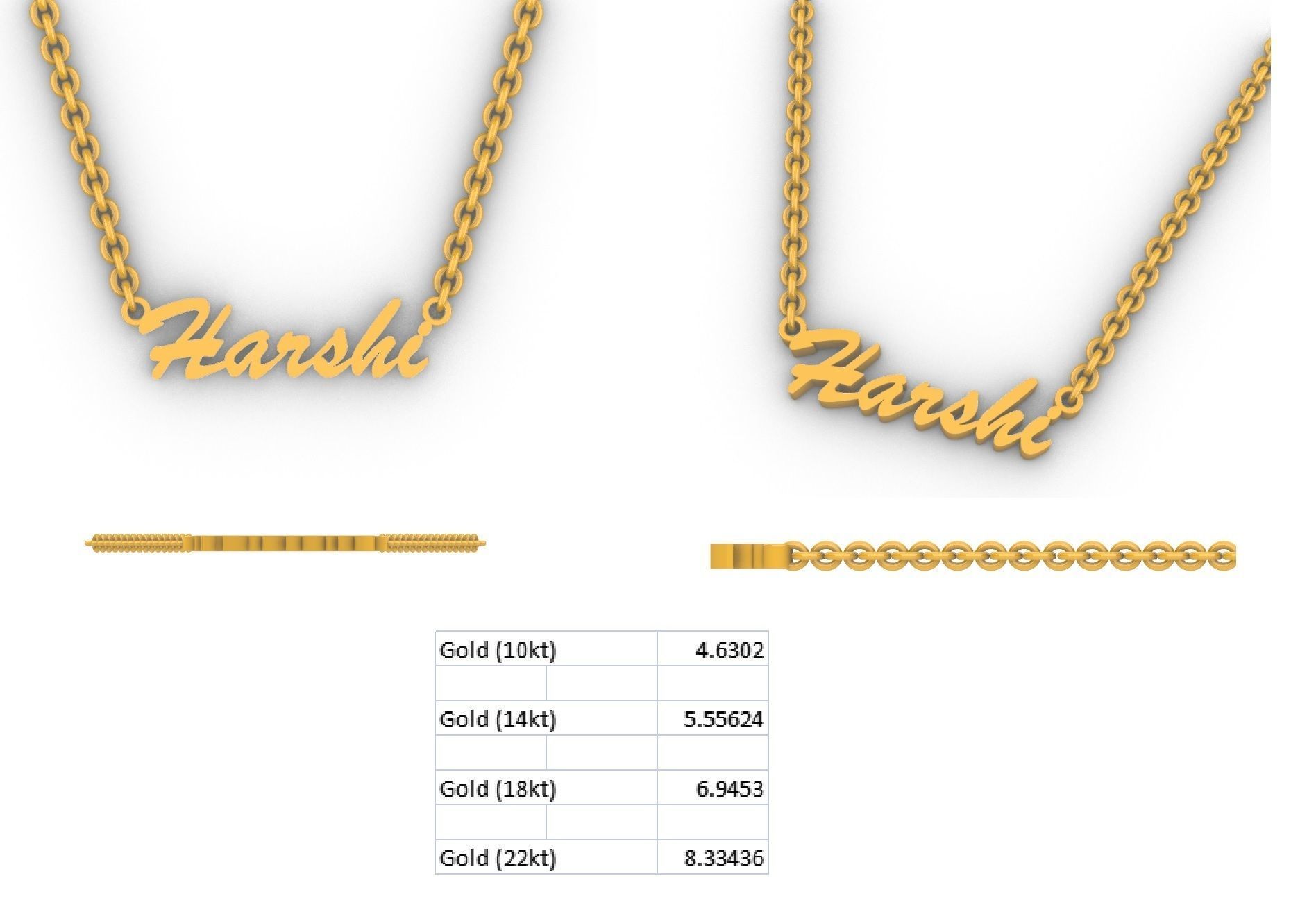 Harshi Pendant 3D print model_3