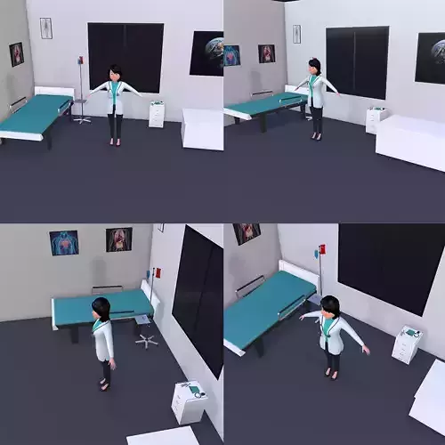 Low Poly Doctor Female Character