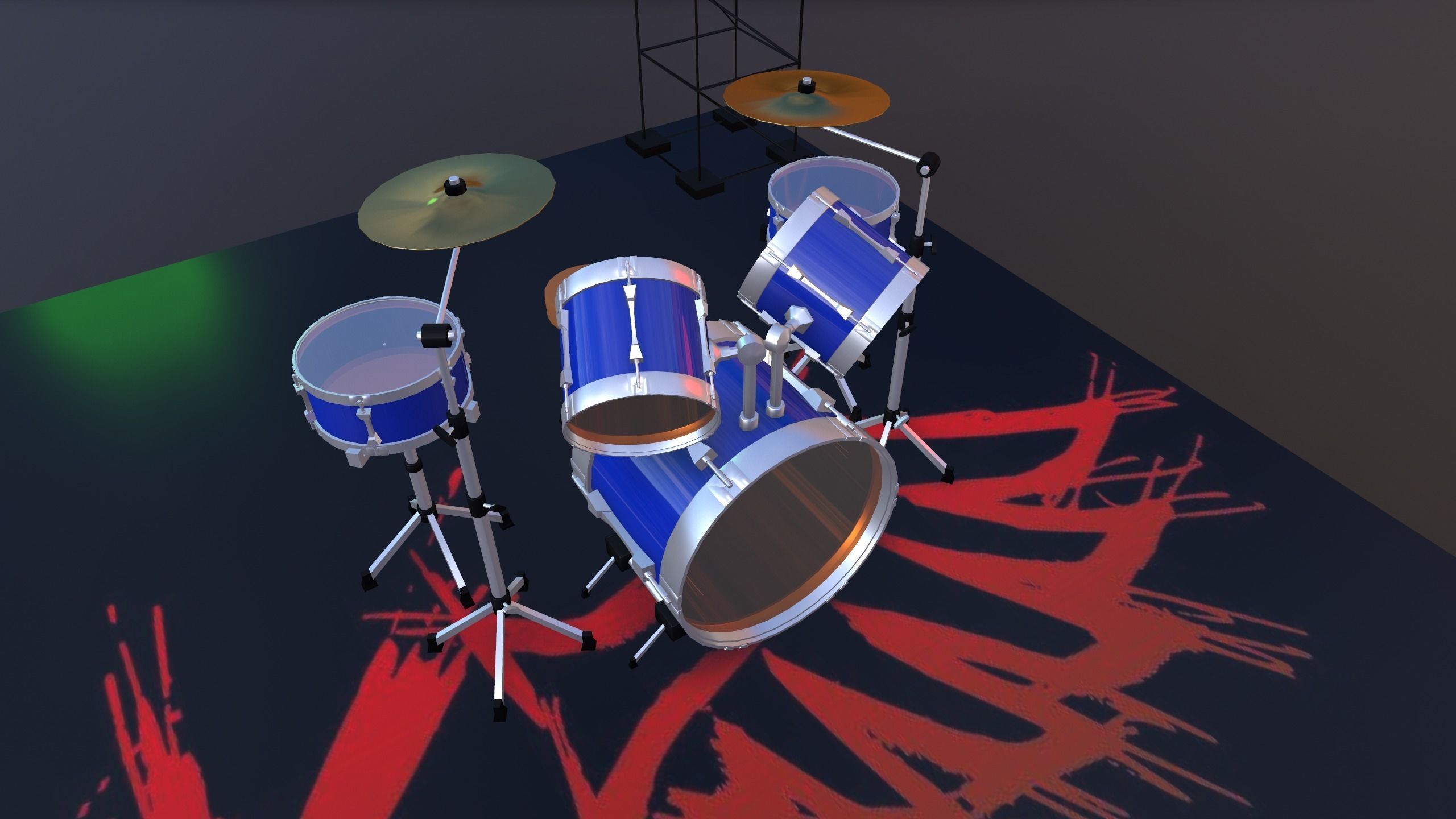 Low Poly Singer Character 3D model_17