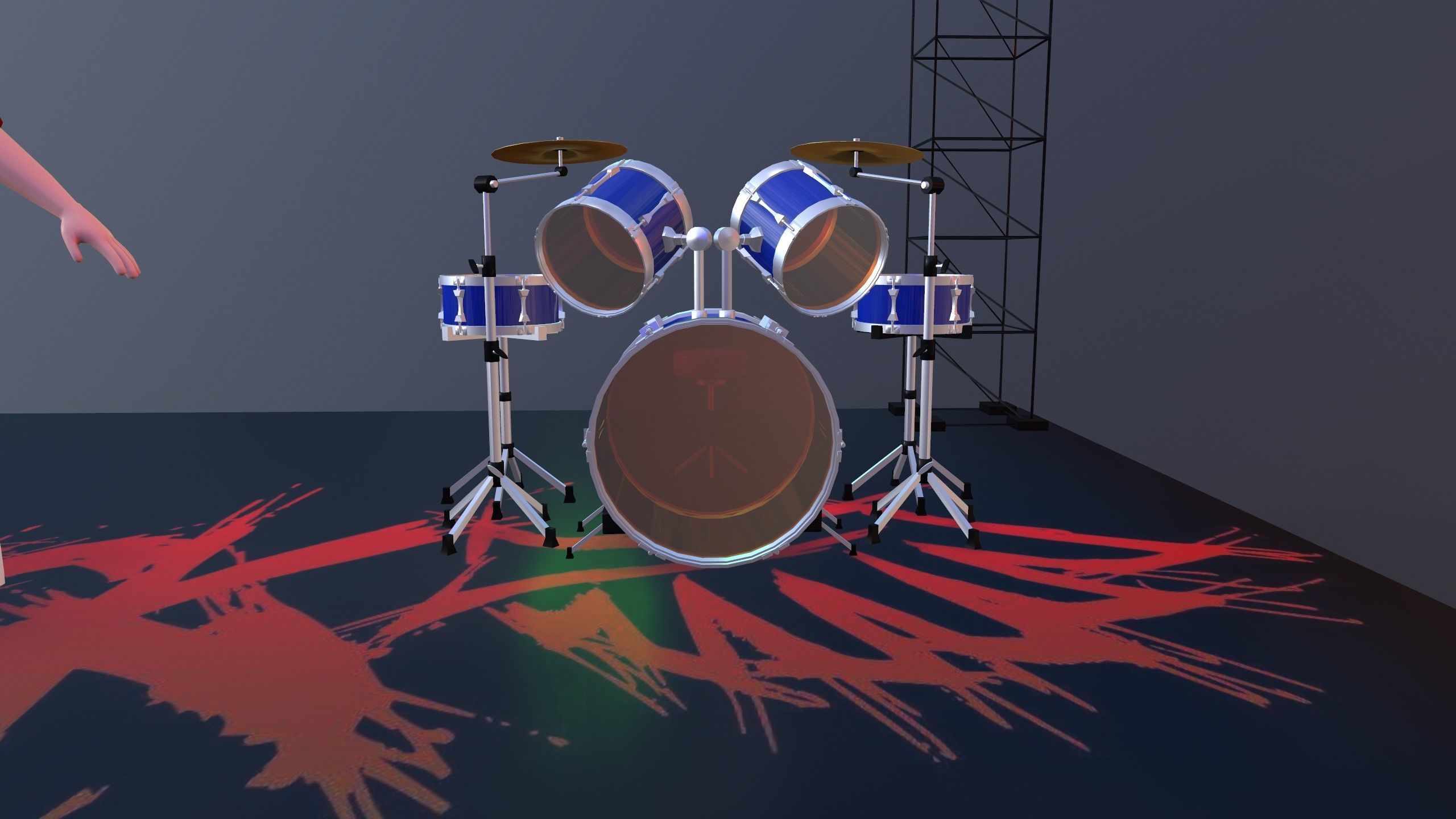 Low Poly Singer Character 3D model_18