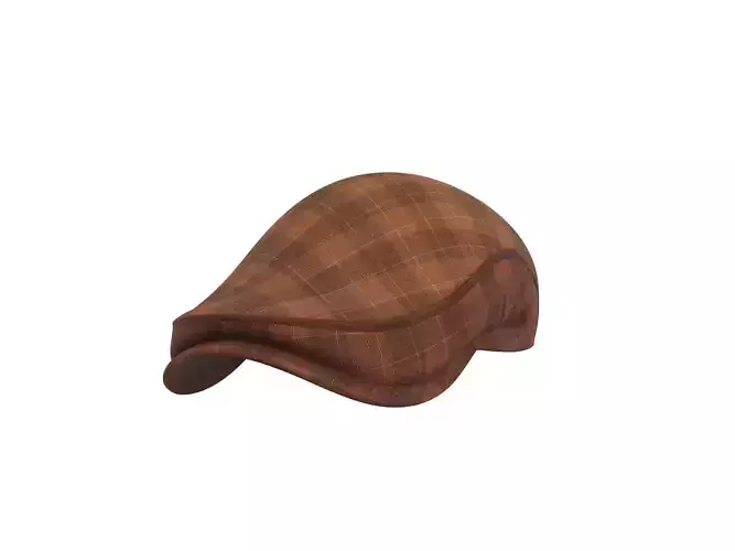 Tweed Flat Cap 3D model