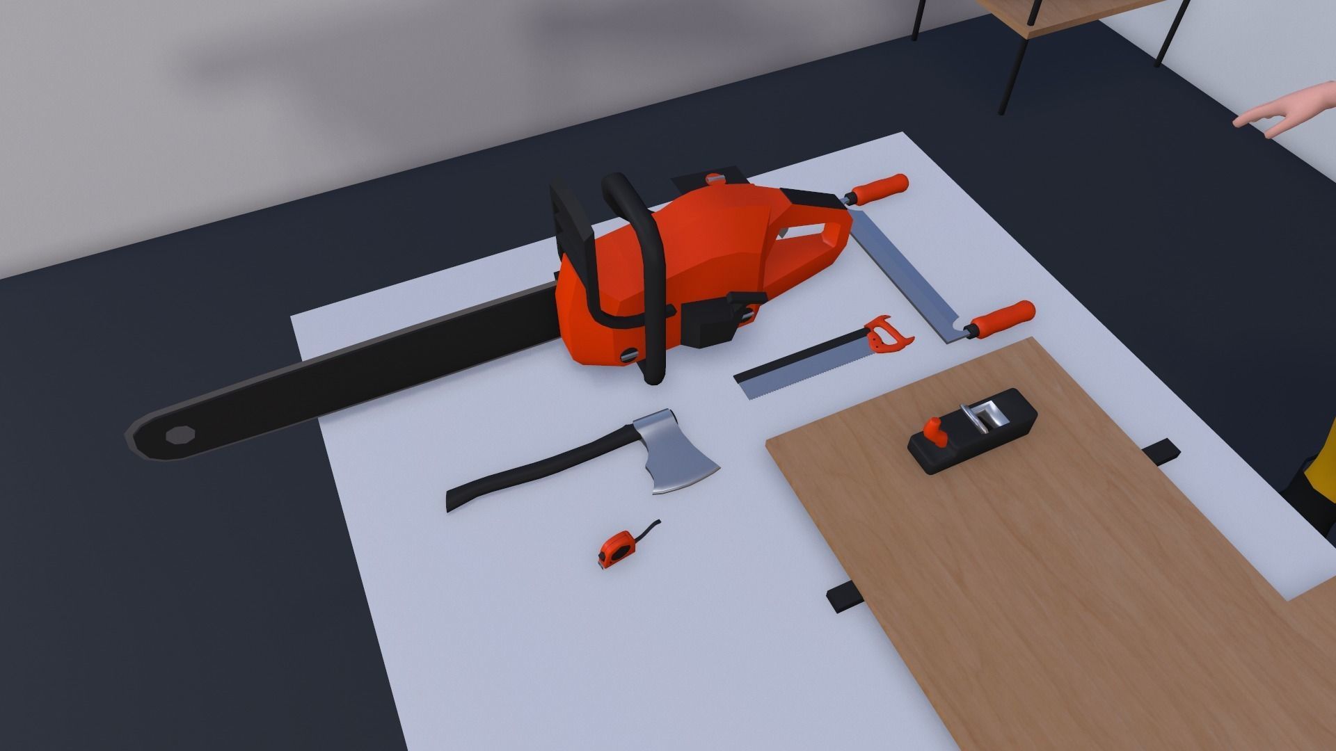 Low Poly Carpenter Character 3D model_5