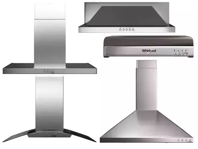 Whirlpool Hood Collection Low-poly 3D model