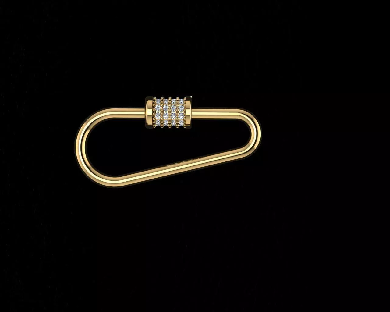 Lock for chain neklace bracelet STL 3D model 3D print model_0