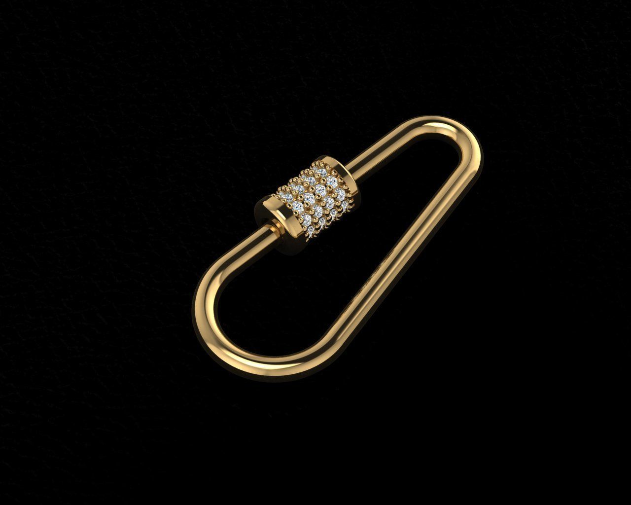 Lock for chain neklace bracelet STL 3D model 3D print model_1