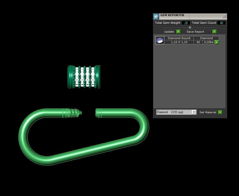 Lock for chain neklace bracelet STL 3D model 3D print model_4