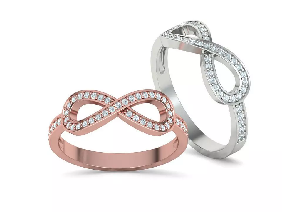 Infinity Diamond Ring Endless Love Ring 3dmodel 3D print model
