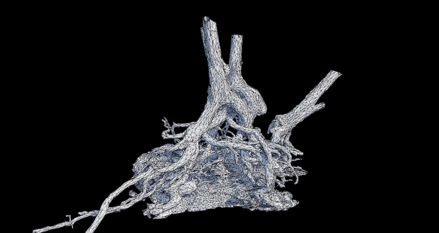 PBR Oak Roots Big Photoscan  Low-poly 3D model_3