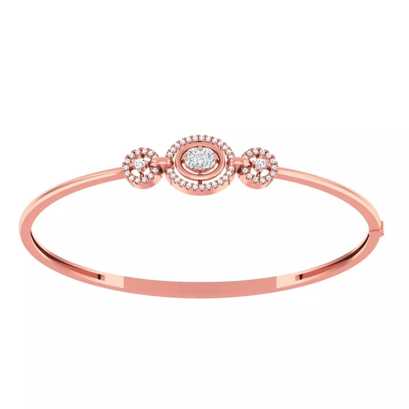 High Jewelry Diamond Bracelet 3dm stl 1-render detail 3D print model_0