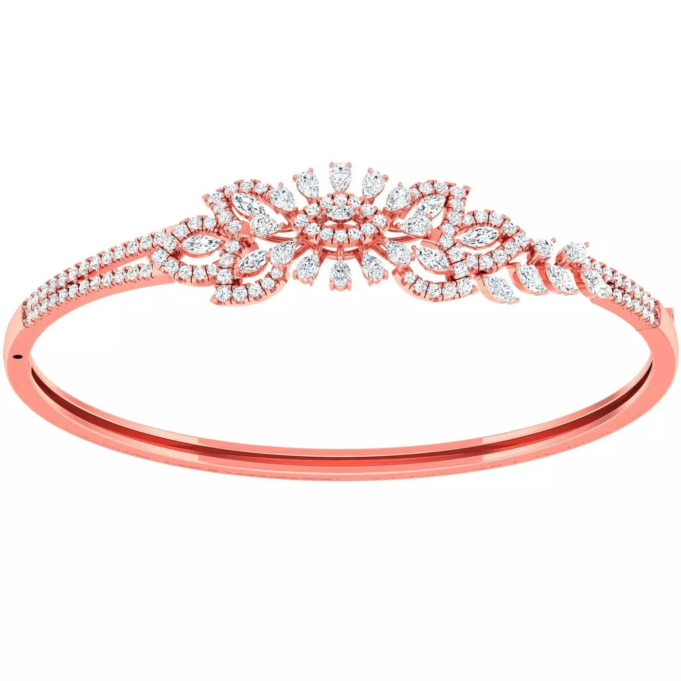 High Jewelry Diamond Bracelet 3dm stl 1-render detail 3D print model_0