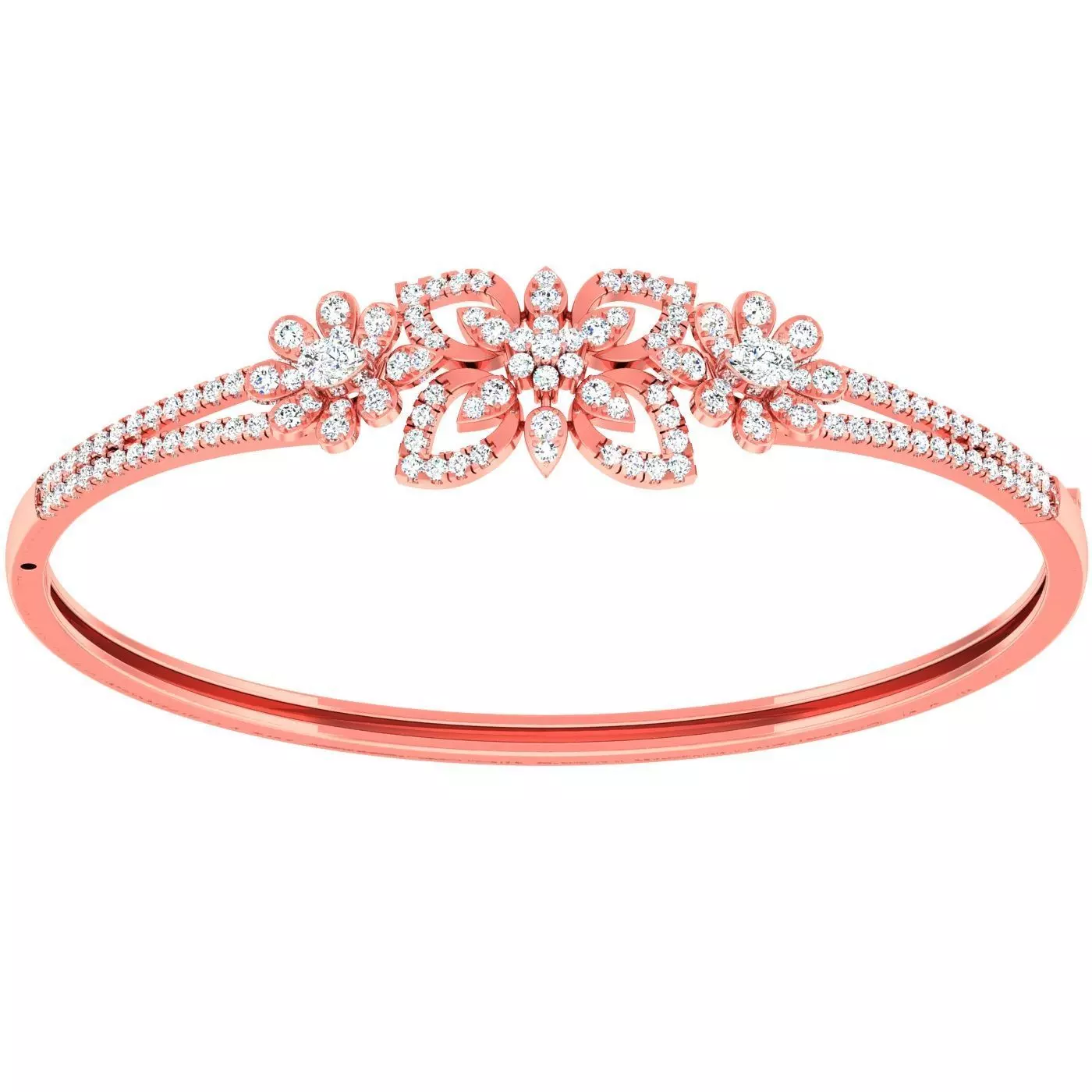 High Jewelry Diamond Bracelet 3dm stl 1-render detail 3D print model_0