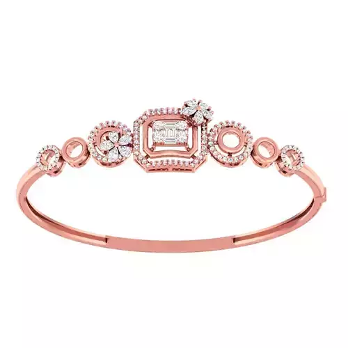 High Jewelry Diamond Bracelet 3dm stl 1-render detail