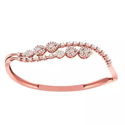 High Jewelry Diamond Bracelet 3dm stl 1-render detail