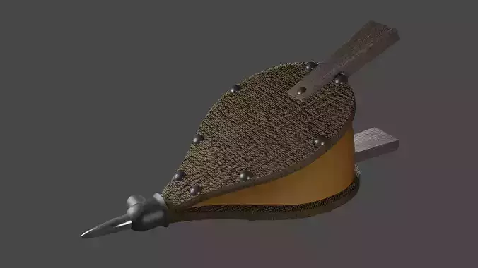 Bellows sword with wooden handle