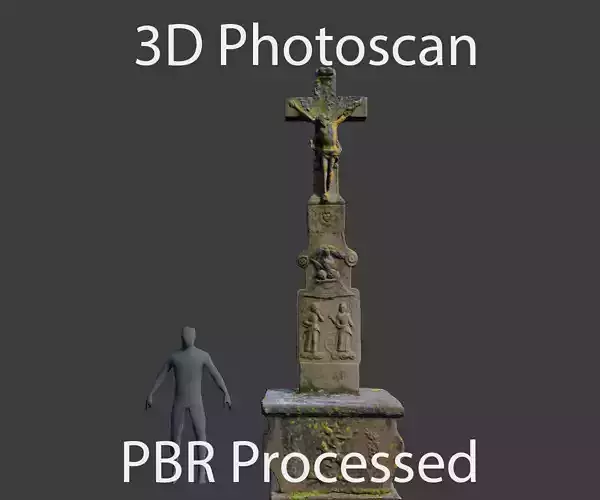 PBR Way Cross Big photoscan Processed 3D Model Low-poly 3D model PBR Way Cross Big photoscan Processed 3D Model Low-poly 3D model