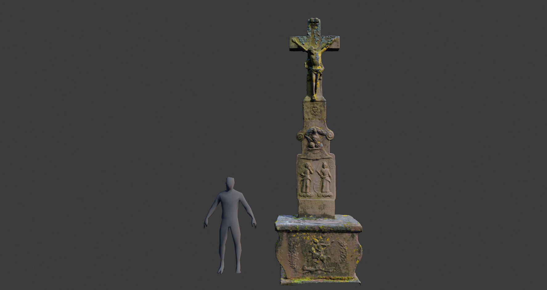 PBR Way Cross Big photoscan Processed 3D Model Low-poly 3D model_7