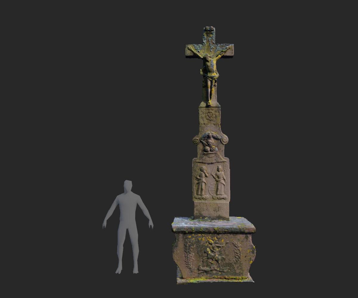 PBR Way Cross Big photoscan Processed 3D Model Low-poly 3D model_16