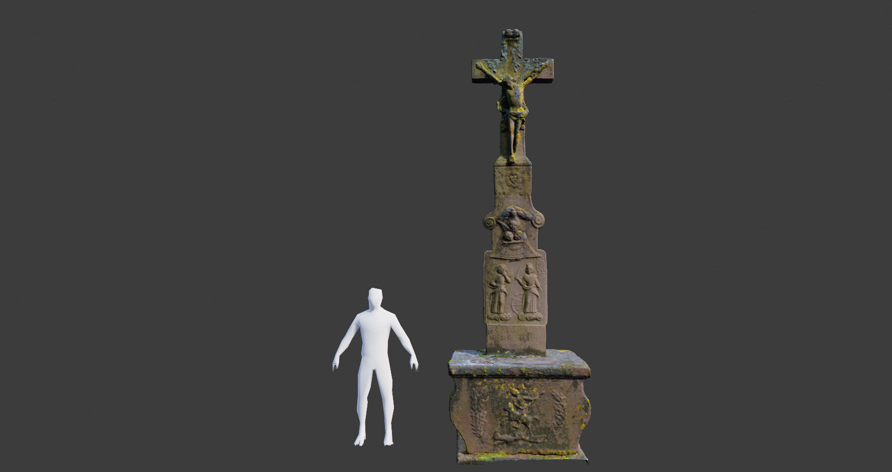 PBR Way Cross Big photoscan Processed 3D Model Low-poly 3D model_5
