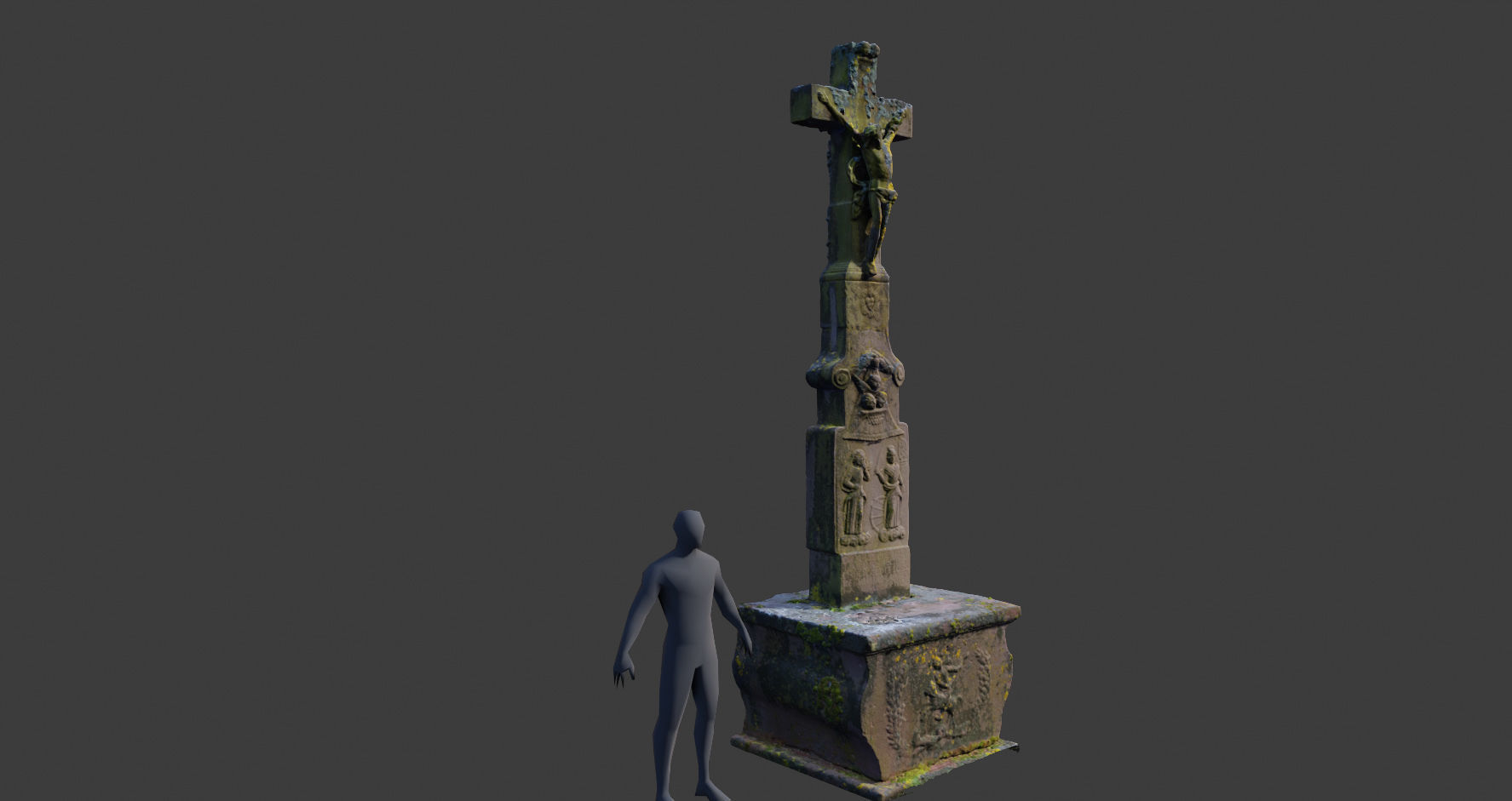 PBR Way Cross Big photoscan Processed 3D Model Low-poly 3D model_8