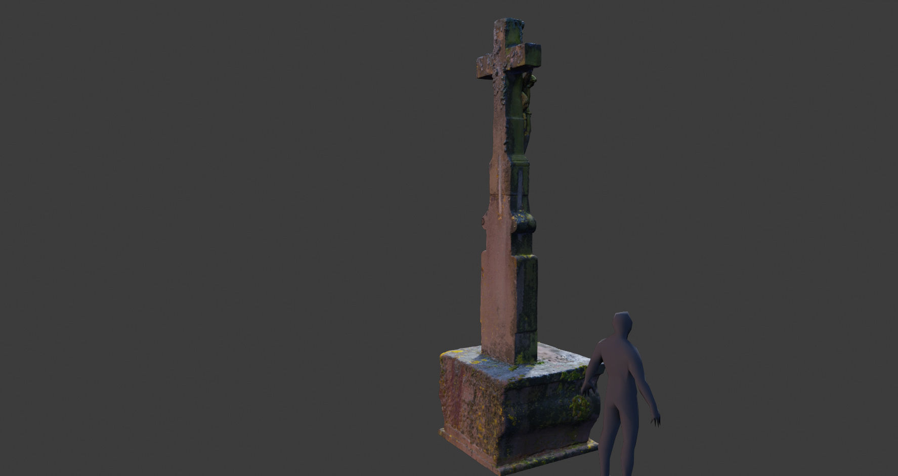 PBR Way Cross Big photoscan Processed 3D Model Low-poly 3D model_9