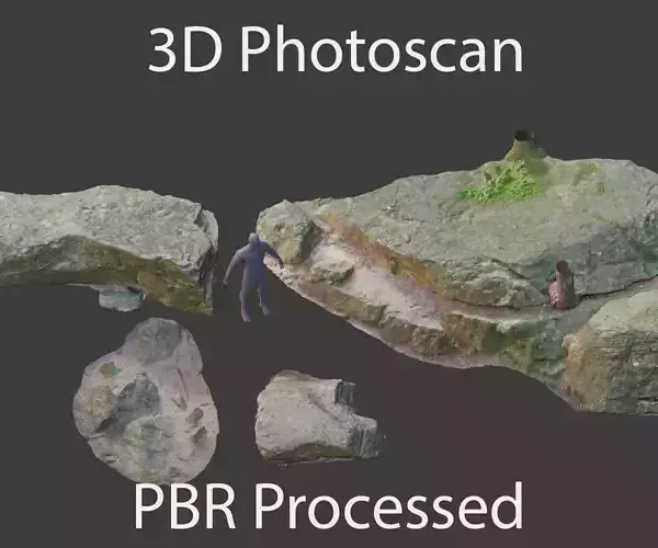 Stone Rocks - PBR Pack Low-poly 3D model Low-poly 3D model