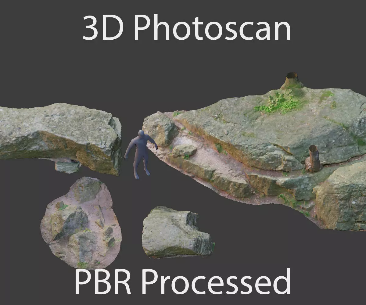 Stone Rocks - PBR Pack Low-poly 3D model Low-poly 3D model_0