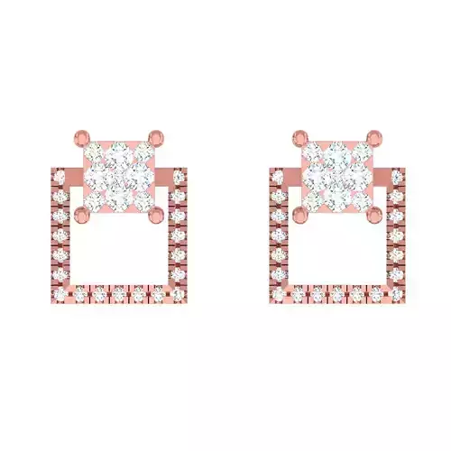 Minimalist Italian Light wt women earrings 3dm stl 1- render