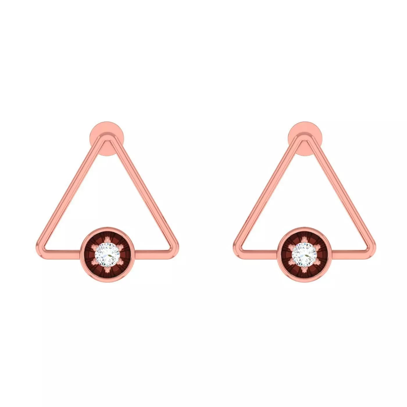 Minimalist Italian Light wt women earrings 3dm stl 1- render 3D print model